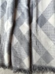 Двулицево памучно одеяло -двоен размер ADORE/GREY-WHITE