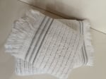 Памучна хавлиена кърпа с ресни 70/140 , бяла