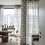 Воал с абстрактен флорален мотив