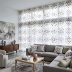 Воал с абстрактен флорален мотив