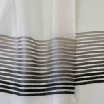 Плат за перде с ленена текстура и преливащи райета